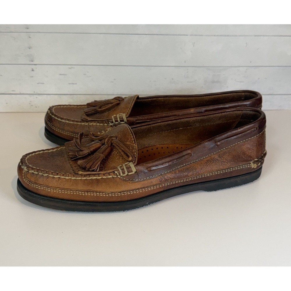 Cole Haan Mens 11 N Brown Leather Tassel Kiltie Loafers Style 4156